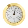 Liten termometer hygrometer för cigarrbox metall mekaniska rörelser inget batteri krävs inlagd design enkel installation