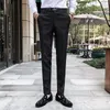 Herenpakken blazers plyesxale zwart kaki leger groene bordeaux formele broek voor mannen casual rechte pak mannelijke slanke fit pantalon homme luxe