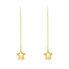Dangle Earrings & Chandelier Products Show Thin Five-pointed Star Ear Line Female Korean Temperament Long Net Red Simple Cold WindDangle Mil
