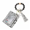 Party Favor Us Stock Fashion Pu Leather Bracelet Wallet Keychain Tassels Bangle Key Ring Holder Card Bag Sile Beaded Wristlet Drop D Dh7Zj