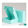 Gift Wrap Corrugated Paper Boxes Colored Packaging Folding Square Packing Jewelry Cardboard Box 15X15X5Cm 20211Q2 Drop Delivery Home Dhgq7