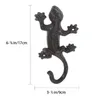 Hooks Rails Cast Iron Gecko Wall Hook Rustic Hanger Lizard Creative Antique Animal Vintage European Kitchen Badrum Heminredning w/screwhoo