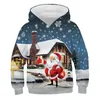 Sweats à capuche pour hommes Sweats à capuche pour enfants 3D imprimés Pull de Noël Sweat-shirt à manches longues Vêtements pour enfants pour garçons/filles Cool Tops mignons