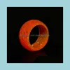 Band Rings Fashion Colorf Luminous Sile Women Jewelry Glow In The Dark Finger Ring For Man Gift Drop Delivery Otoy2