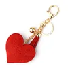 Keychains 2023 Design Bohemian Heart Keychain Leather Tassel Gold Key Holder Metal Crystal Chain Keyring Charm Bag Wallet Pendants