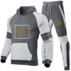 Erkek Trailtsits Marka Men Erkek Trailsuit Özel Polar Diy Your Logo Hoodie Pants 2pieces Set Sonbahar Kış Sokak Giyim Moda Sıradan Erkek Spor