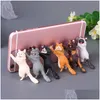 Party Favor Sucker Mobile Phone Holder With Suction Cup Cute Animal Model Suckers Stand Lazy Man Desktop Trestle Vavious Colors 1 4H Dhxok