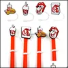 Rietjes Custom Soft Chicken Fil A Sile St Toppers Accessoires Er Charms Herbruikbare Splash Proof Dust Plug Decoratief Homefavor Dheiw