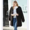 Giacca da donna in pelliccia sintetica invernale da donna Solid Slim Office Lady con scollo a V Cappotto da donna Lamb Raux Xk2-87