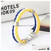 Braccialetti con ciondoli Gioielleria di moda Bandiera nazionale Colore pelle per uomo Donna Pu Bracciale Drop Delivery Dhhvm