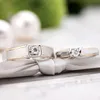 Cluster Rings Au585 White Gold Ring Lovers Wedding Anniversary Engagement Round Moissanite Diamond Casual Sporty Classic TRENDY