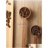 Measuring Tools Walnut Wooden Spoon Milk Powder Tea Coffee Beans Scoop Home Kitchen Accessories 10G Capacity Gf Drop Delivery Garden Dhc4T