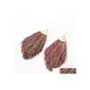 Dangle Chandelier Fashion Jewelry Thread Tassel Earrings Candy Color Drop Delivery Dhojp