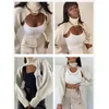 Women's Sweaters BLSQR Women Turtleneck Sexy Short Sweater 2023 Winter Fashion Ladies Full Sleeve Chic Female Streetwear Crop Tops