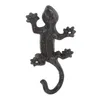 Hooks Rails Cast Iron Gecko Wall Hook Rustic Hanger Lizard Creative Antique Animal Vintage European Kitchen Badrum Heminredning w/screwhoo