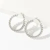 Boucles d'oreilles créoles Huggie mode fil métallique exagéré grand cercle femmes abstraites simples pour dames européennes et américaines G30