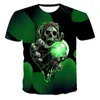 Męskie koszulki Summer 3D horror śmierć Szkielet T-shirt moda Modna okrągła szyja