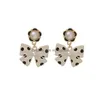 Hoop Huggie Fashion Jewelry S925 Sier Post Earrings Polka Dots Bowknot Dangle Stud Drop Delivery Dhwao