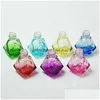 Essential Oils Diffusers Diamond Car Per Bottle Pendant Empty Air Freshener Fragrance Diffuser Glass Portable Ornament Drop Delivery Dht7R