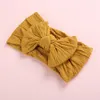 Baby Girls Stirnband Big Bow Ribbon Binde Haar Band Kinder Verstellbarer Kopf Wrap Turban Säuglingshaarzubehör Neugeborene Foto Requisiten 1414