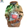 Felpe con cappuccio da uomo Felpe SONSPEE Pollo Poro League Of Legends Cute Pet Anime Felpa con cappuccio Ragazzi Vestiti per ragazza Uomo Donna Streetwear Pullover