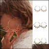 Dangle Chandelier Arrivals Fashion Large Circle Earrings Enamel Heart Tassel For Women Hoop Party Jewelry Wholesale Drop Delivery Dhy9V