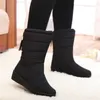Boots Fashion Waterproof Snow Women Mid-calf Winter Shoes For Woman Warm Plush Booties Slip On Boot 35-42