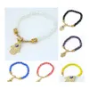 Bedelarmbanden mode 6 mm glazen kraal ketting vrouwelijke kristallen hand van fatima voor vrouwen boeddhash en bangle diy sieraden drop levering dhnsu