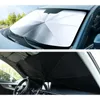 자동차 선샤이드 우산 파라솔 UV 보호 자동차 전면 앞 유리 오토바이 액세서리 두껍게 65x125cm 홀스터 덮개