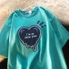 T-shirts femme lac bleu Graffiti minceur été amour manches courtes femme Ins début printemps 2023 femme