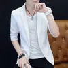 Men's Suits & Blazers Summer Seven-point Sleeve Suit Male Korean Solid Color Casual Short-sleeved Five-point Sleeves Slim Fashion Jacket