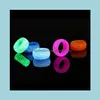 Band Rings Fashion Colorf Luminous Sile Women Jewelry Glow In The Dark Finger Ring For Man Gift Drop Delivery Otoy2