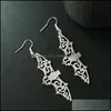 Charm punk Halloween vintage skelet skl bengle oorbellen voor vrouwelijke sieraden feestgeschenken drop levering otb6v