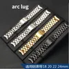 Watch Bands Universal Stainless Steel Double Safety Buckle Arc Mouth Flat Strap 18 20 22 24mm Unisex Couple Deli22