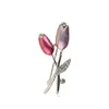 Pins Brooches Pins Rose Gold Color Crystal Brooch Artificial Pearl Flower Tips Ol Trendy Jewelry Wholesale For Women Gift Drop Deliv Dhies
