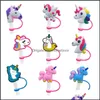 Drinking Straws Custom Little Horse Sile St Toppers Accessories Er Charms Reusable Splash Proof Dust Plug Decorative 8Mm Pa Homefavor Dh4Q5