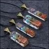 Arts And Crafts 7 Chakras Orgonite Stone Pendant Necklace Energy Healing Amet Natural Orgone Crystal Yoga Jewelry Women Om Lucky Gif Dhsog