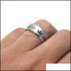 Band Rings Arrival Stainless Steel Crown Ring For Men 8Mm Sier Bk Punk Heart Design Matte Round Valentines Day Gifts Gifty Drop Deli Dhyga