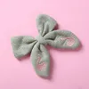 Baby New Sweet Bow Hairpins Ribbon Solid Color Bowknot Hair Clips For Girls Farterfly Barrettes Clip Kids Hair Accessories 1407