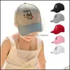 Bollmössor avslappnad sommar Autumn Baseball Cap Childrens Hat For Lovely Baby Cotton Bortable Kids Girl Boy Letter Brodery Drop Del Otbxe