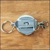 Key Rings Retractable Pl Ring Id Badge Lanyard Name Tag Card Holder Recoil Reel Belt Clip Metal Housing Ers C3 Drop Delivery Jewelry Dhs3I