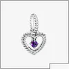 Charms Bijoux Résultats Composants Réel 925 Sterling Sier 12 Mois Perlé Coeur Dangle Fit Pandora Bracelet Collier Pendentif Charme Dhosz