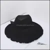 Wide Brim Hats Vacation Out Of The Big St Hat Bow Breathable Comfortable Beach Mtisize Foldable Sunsn Cap 3440 Q2 Drop Delivery Fash Dhdjy