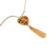 Pendant Necklaces Love Heart Leopard For Women Female Favorite Necklace Gift Collier Femme Bijoux Statement Gifts