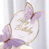 Party Supplies Other Event & Happy Birthday Cake Toppers Decoration Handmade Painted Butterfly Topper For Wedding Baby ShowerOther