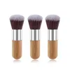 Bois maison Poignée Maquillage Fondation Brosse Bambou Rond Top Brosses Multifonction Poudre Blusher CosmeticTools tt0123