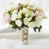 Flores de casamento 2023 Bouquet Flor artificial rosa Buque Casamento Bridal for Decoration Ramos de Novia