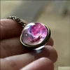 Pendant Necklaces Neba Galaxy For Wome Men Double Sided Rotatable Galss Universe Planet Art Picture Chains Fashion Jewelry Drop Deli Othkr
