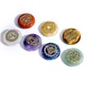 Kamień naturalny kryształ siedem kolorów 18 mm okrągły kawałek jogi symbol koraliki ornament rzemieślniczy ametyst topaza Zestaw torby upuść biżuteria Dhcqx