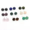 Stud Earrings Natural Stone For Women Bread Beads Wedding Birthday Love Romantic Gift